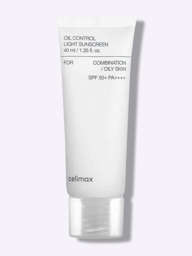 Себорегулирующий лёгкий солнцезащитный крем Celimax Oil Control Light Sunscreen SPF50+ PA++++, 40 мл