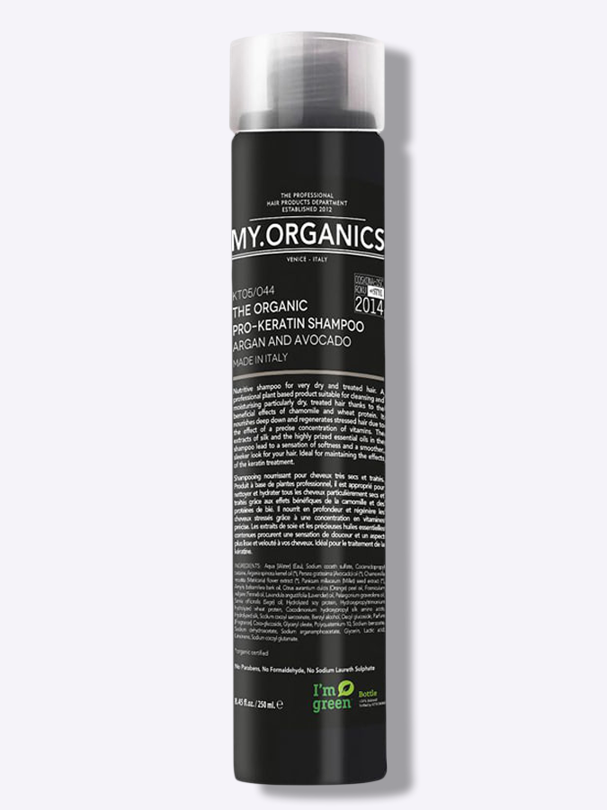 Деликатный шампунь для сухих и химически обработанных волос MY.ORGANICS PRO-KERATINE SHAMPOO, 250 мл