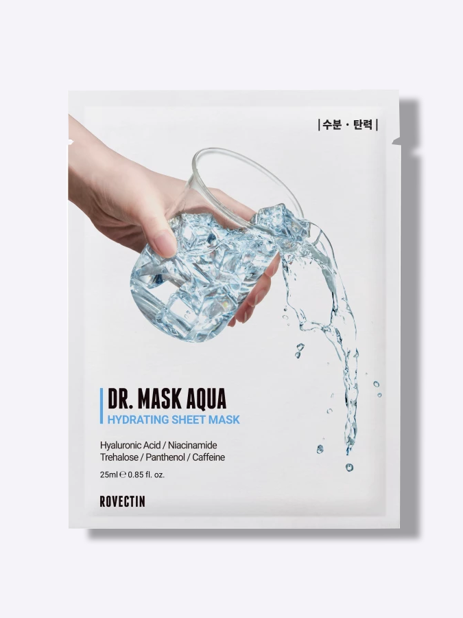 Оживляющая тканевая маска для интенсивного увлажнения кожи лица Rovectin Dr. Mask Aqua, 25 мл