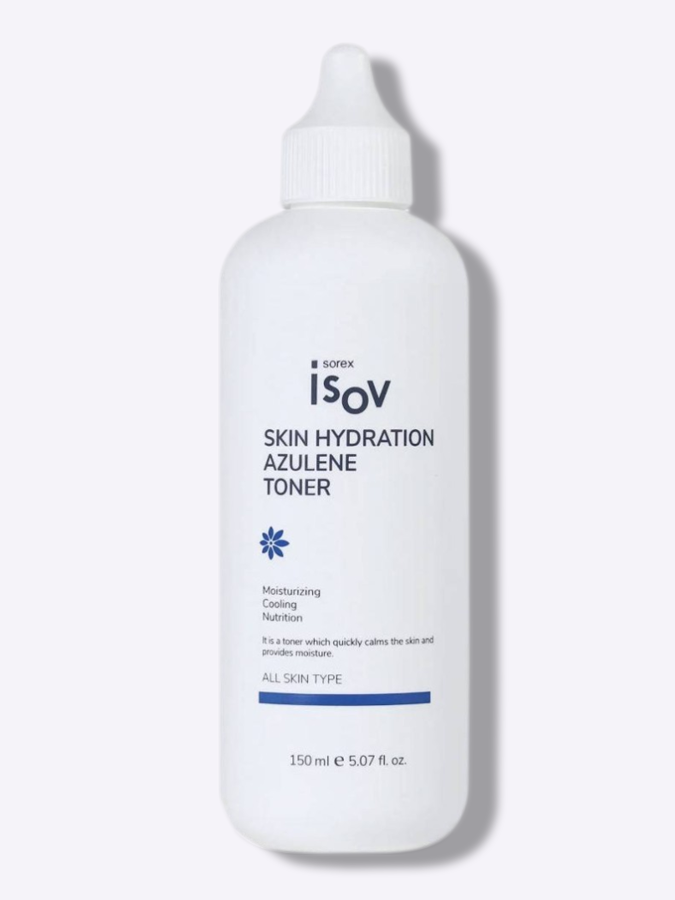 Успокаивающий тонер с гвайзуленом iSOV Sorex Skin Hydration Azulene Toner, 150 мл