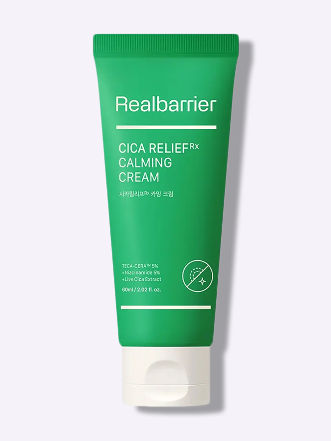 Успокаивающий крем с экстрактом центеллы и 5% ниацинамида Real Barrier Cica Relief RX Calming Cream, 60 мл