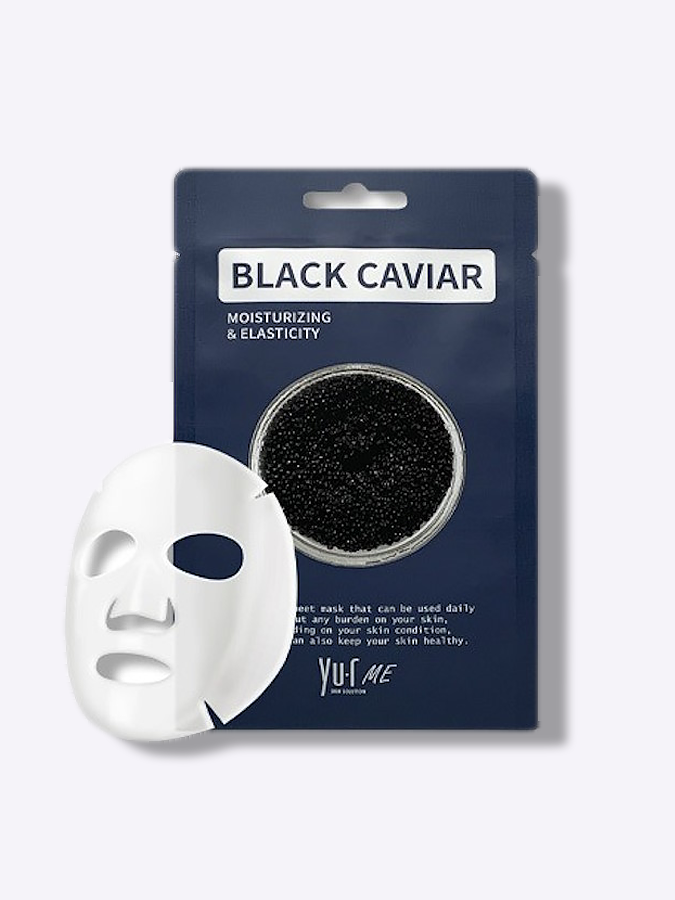 Тканевая маска для лица с экстрактом черной икры YU.R Me Black Caviar Sheet Mask, 25 мл 