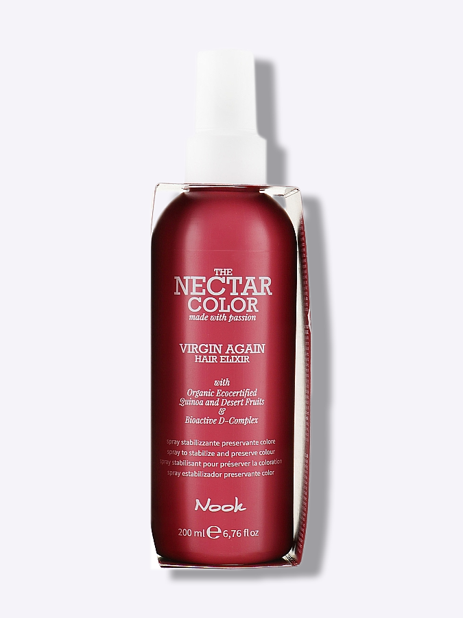 Спрей-эликсир для стабилизации и сохранения цвета волос Nook Nectar Color Virgin Again Hair Elexir, 200 мл