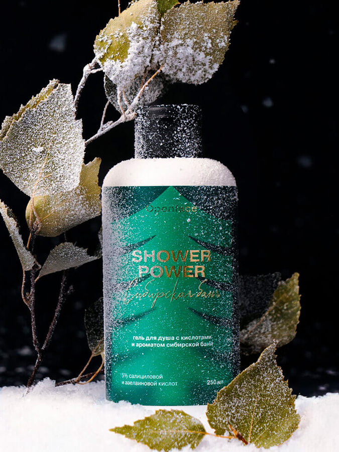 Мягкий обновляющий гель для душа с 5% кислот с лимитированным ароматом "Сибирская баня" Openface Shower Power, 250 мл