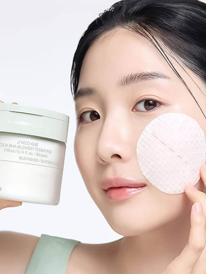 Пилинг-пэды от воспалений Celimax Ji Woo Gae Cica BHA Blemish Toner Pad , 10 шт (миниатюра)