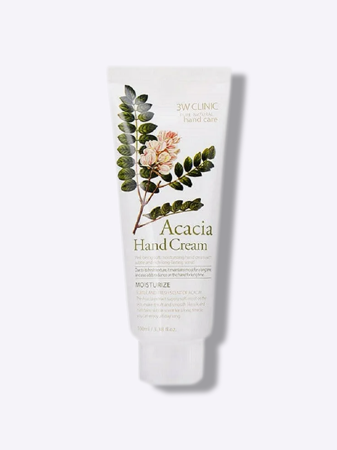Лёгкий увлажняющий рем для рук с ароматом акации 3W Clinic Acacia Hand Cream, 100 мл