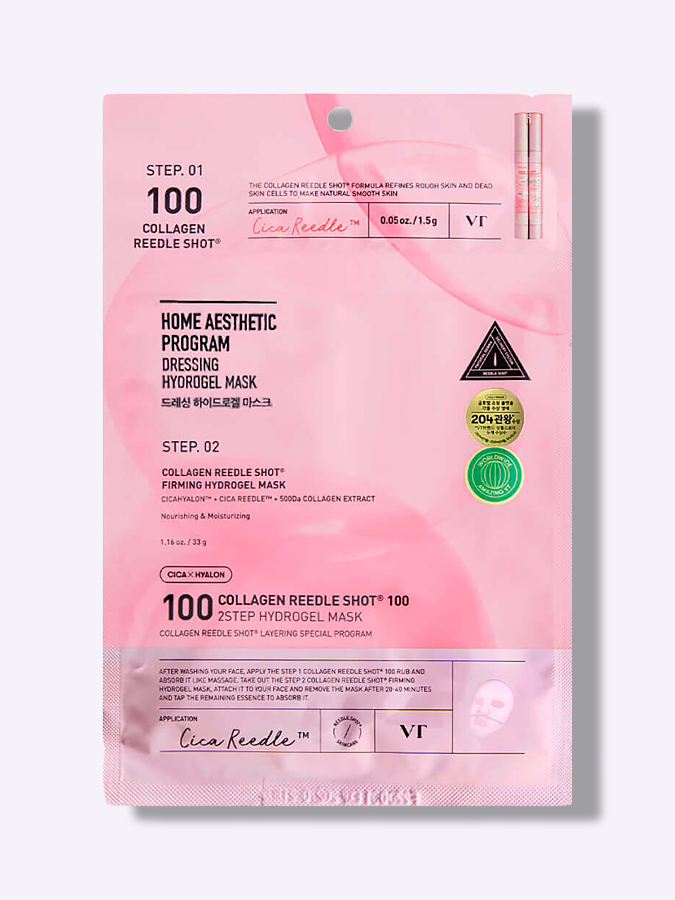 Двухфазная гидрогелевая маска с коллагеном VT Cosmetics Collagen Reedle Sh VT COSMETICS Collagen Reedle Shot 100 2Step Hydrogel Mask, 1,5 г + 33 г