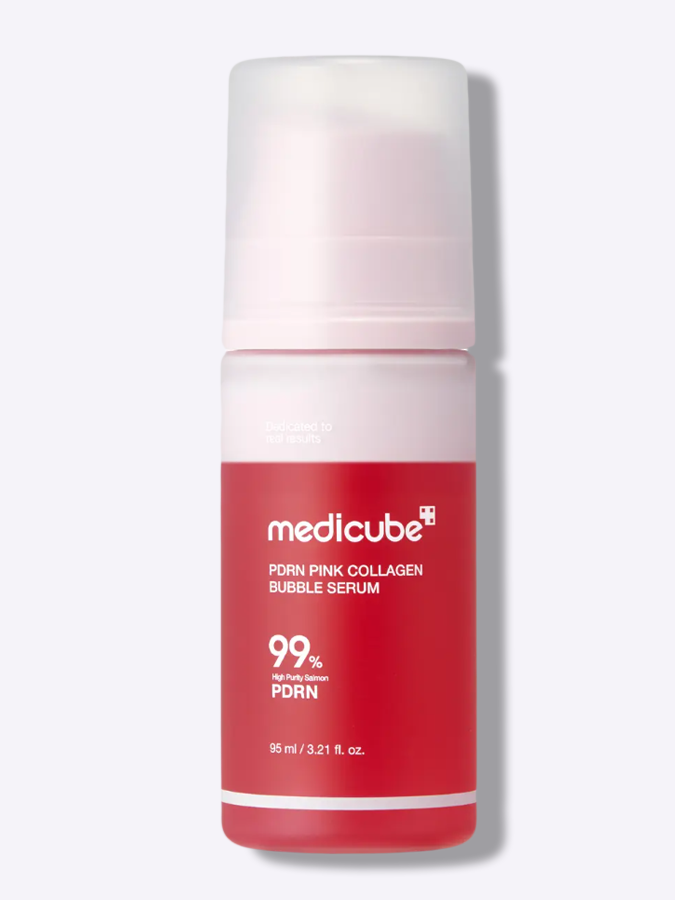 Пузырьковая сыворотка с ПДРН и коллагеном Medicube PDRN Pink Collagen Bubble Serum, 95 мл