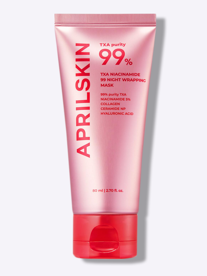 Ночная маска для лица с ниацинамидом для упругости, сужения пор и ровного тона APRILSKIN TXA Niacinamide 99 Night Wrapping Mask, 80 мл