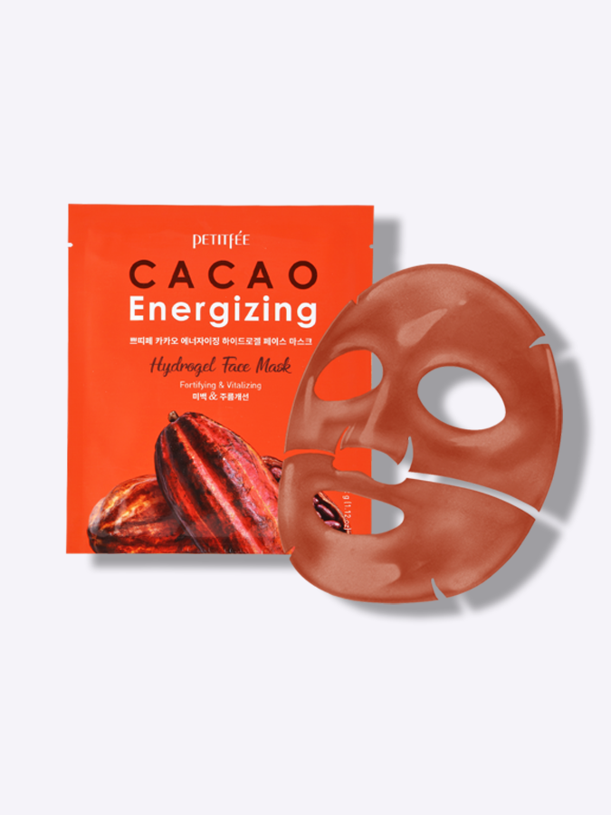 Тонизирующая гидрогелевая маска для лица с какао Petitfee Cacao Energizing Hydrogel Face Mask, 32г