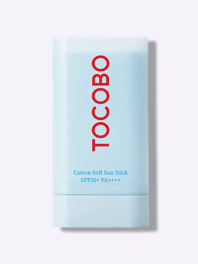 Себорегулирующий солнцезащитный стик для лица Tocobo Cotton Soft Sun Stick SPF50+ PA++++, 19 г