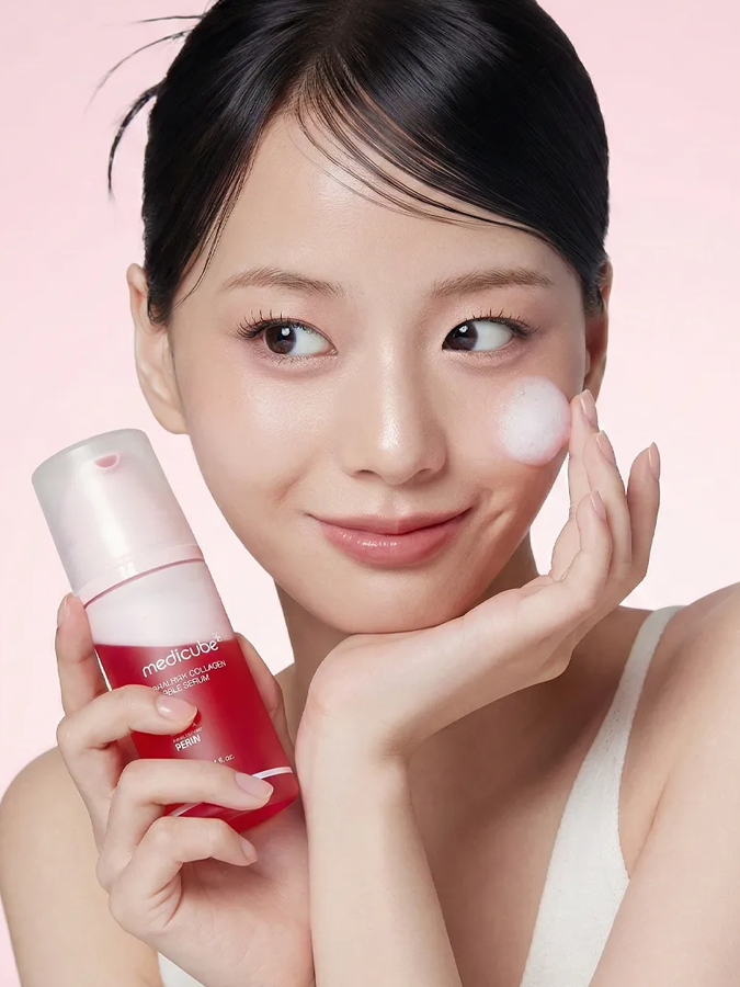Пузырьковая сыворотка с ПДРН и коллагеном Medicube PDRN Pink Collagen Bubble Serum, 95 мл