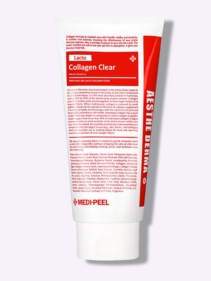 Пенка для умывания с коллагеном Medi-Peel Aesthe Derma Lacto Collagen Clear, 300мл