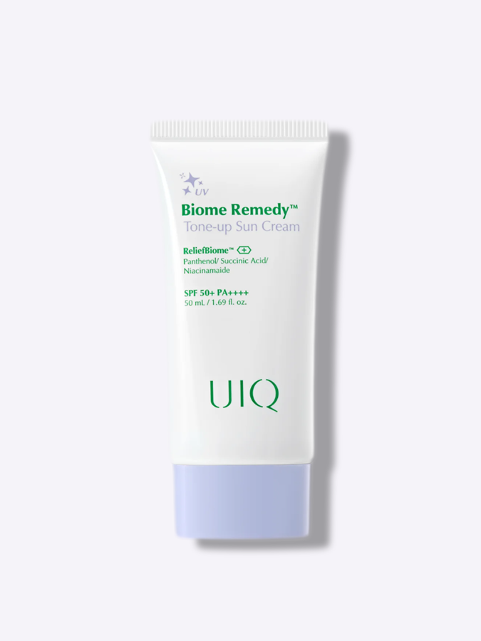 Солнцезащитный тонирующий крем для лица UIQ Biome Remedy Tone-up Sun Cream, 20 мл (миниатюра)