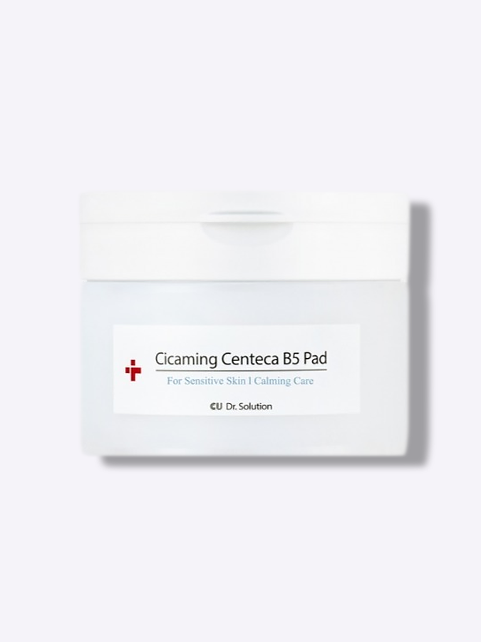 Успокаивающие пэды для лица с молочной пропиткой на основе пантенола и центеллы CUSKIN DR. SOLUTION Cicaming Centeca B5 Pad, 160 г