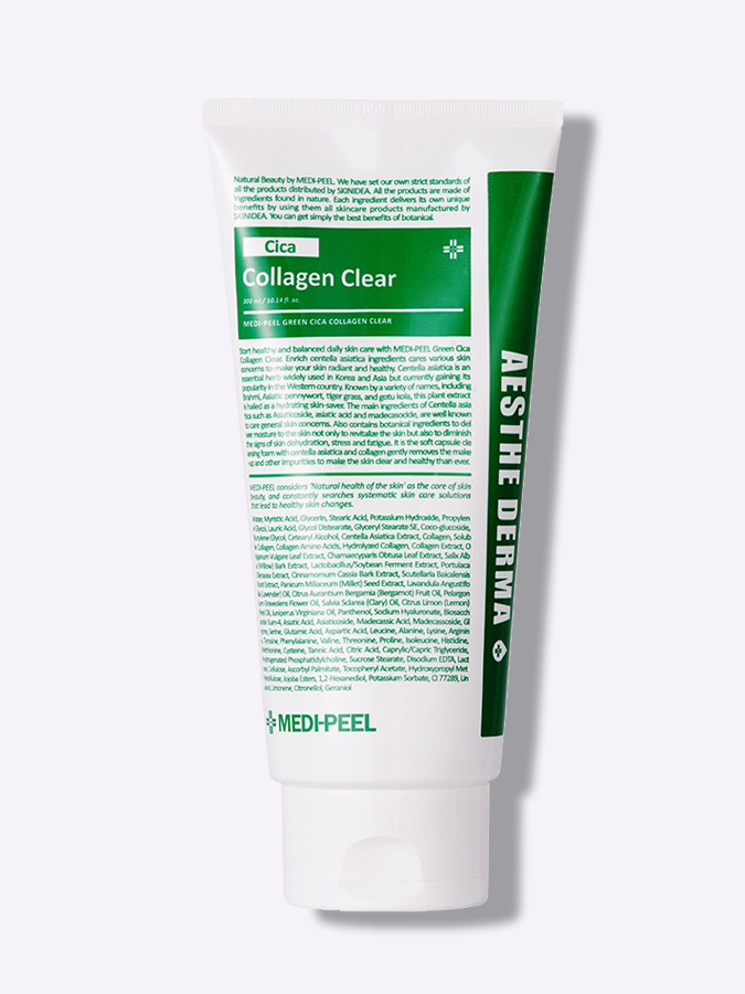 Успокаивающая коллагеновая пенка для умывания Medi-Peel Green Cica Collagen Clear, 300 мл