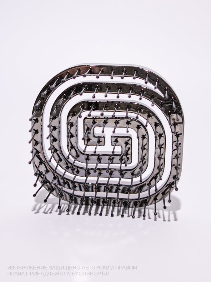 Расческа для волос YAO Portable Metal Texture Brush Square, 8*8 см