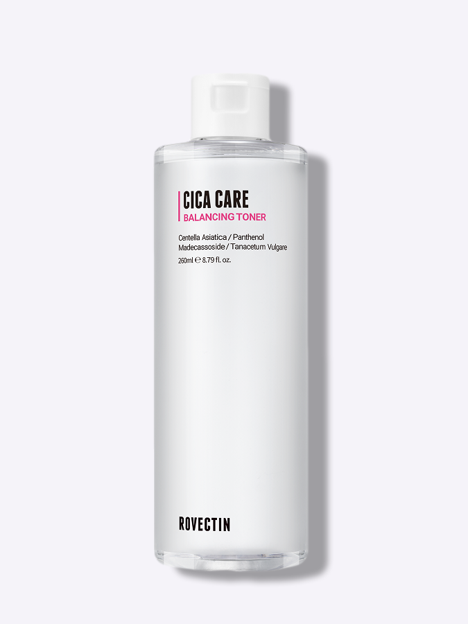 Тонер для лица с центеллой азиатской для чувствительной и поврежденной кожи Rovectin Cica Care Balancing Toner, 260 мл