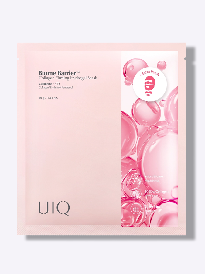 Укрепляющая гидрогелевая маска с коллагеном для сияния кожи UIQ Biome Barrier Collagen Firming Hydrogel Mask, 40 г