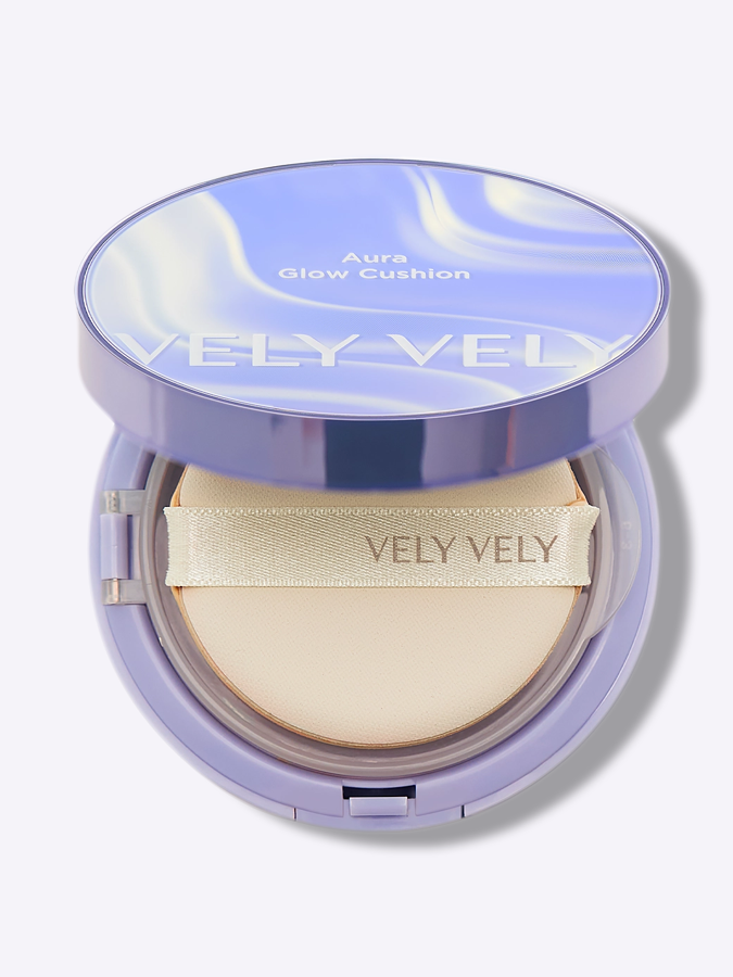 Увлажняющий кушон с сияющим финишем Vely Vely Aura Glow Cushion Natural #23, 15 мл