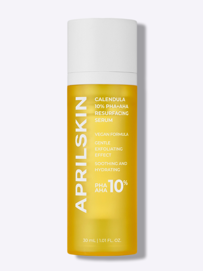 Сыворотка с календулой и кислотами для очищения и сужения пор APRILSKIN Calendula 10% PHA + AHA Resurfacing Serum, 30 мл