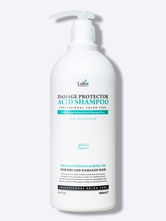 Восстанавливающий шампунь для волос с аргановым маслом Lador Damage Protector Acid Shampoo, 900мл