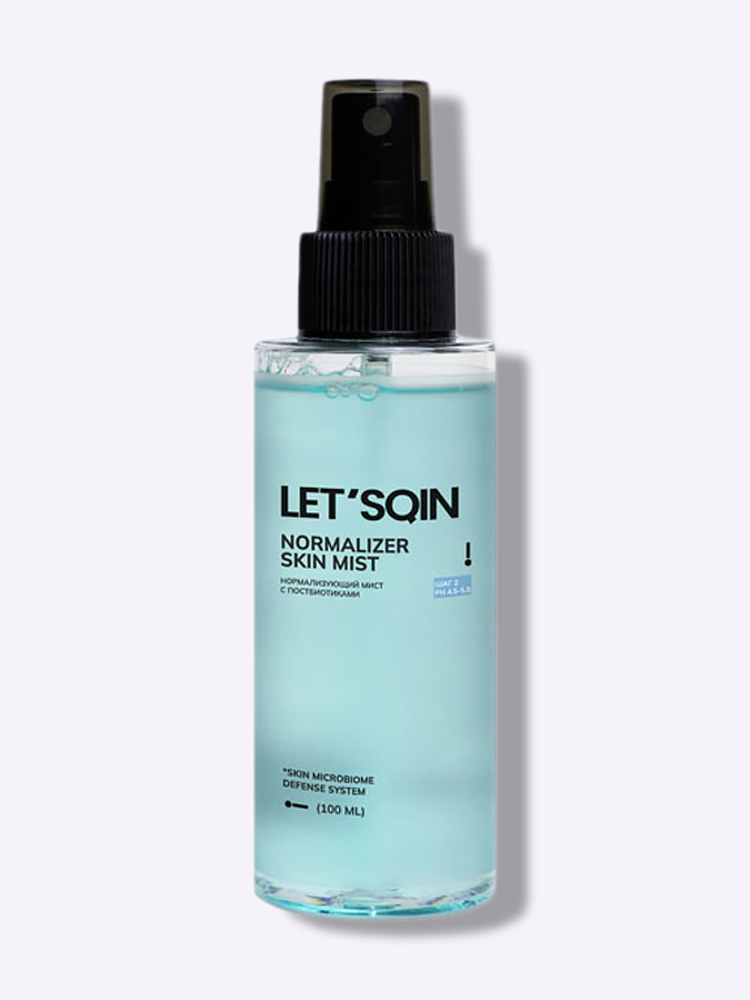 Нормализующий мист с постбиотиками LET'SQIN pH 4,9 NORMALIZER Skin Mist, 100 мл 