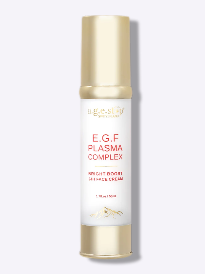 Нежный питающий крем для упругости и ровного тона кожи лица  AGESTOP E.G.F. Plasma Complex 24H Bright Boost Face Cream, 50 мл