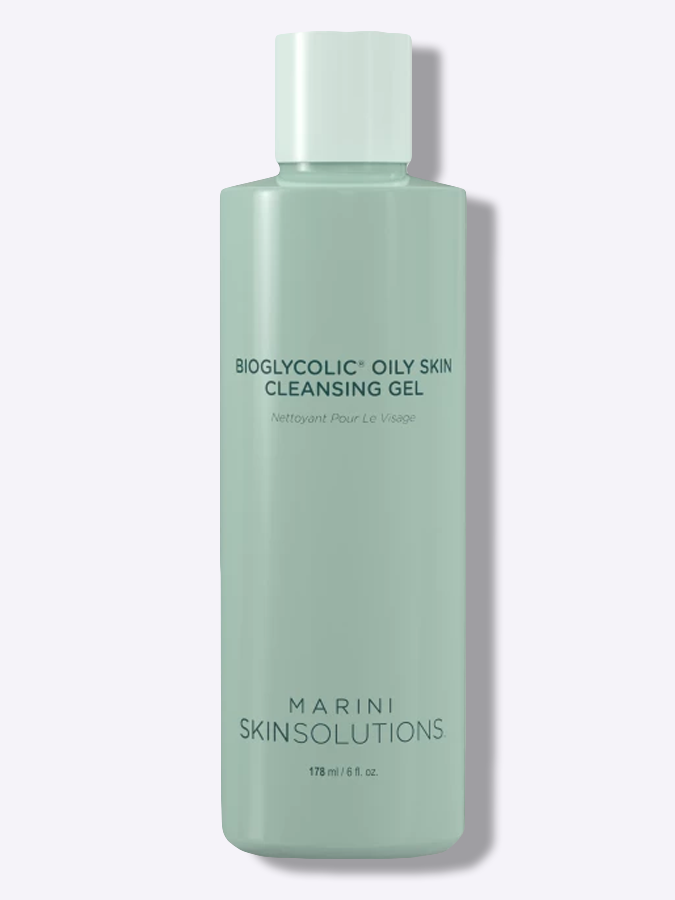 Очищающий гель на основе гликолевой кислоты для жирной и комбинированной кожи Marini Skinsolutions™ [ Jan MARINI ] Bioglycolic Oily Skin Cleansing Gel, 178 мл