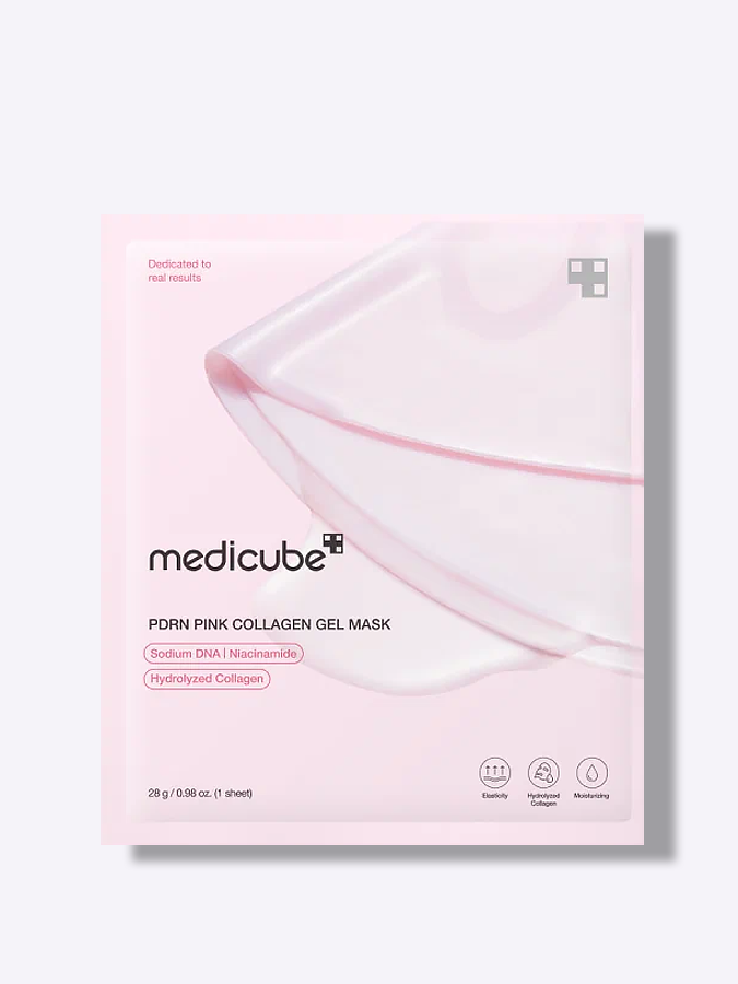 Омолаживающая гидрогелевая маска для лица с коллагеном Medicube PDRN Pink Collagen Gel Mask, 28 г Омолаживающая гидрогелевая маска для лица с коллагеном Medicube PDRN Pink Collagen Gel Mask, 28 г
