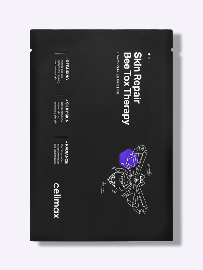 Тканевая маска с прополисом и пчелиным ядом для сияния и улучшения текстуры кожи Celimax Skin Repair Bee Tox Therapy Mask, 25 мл