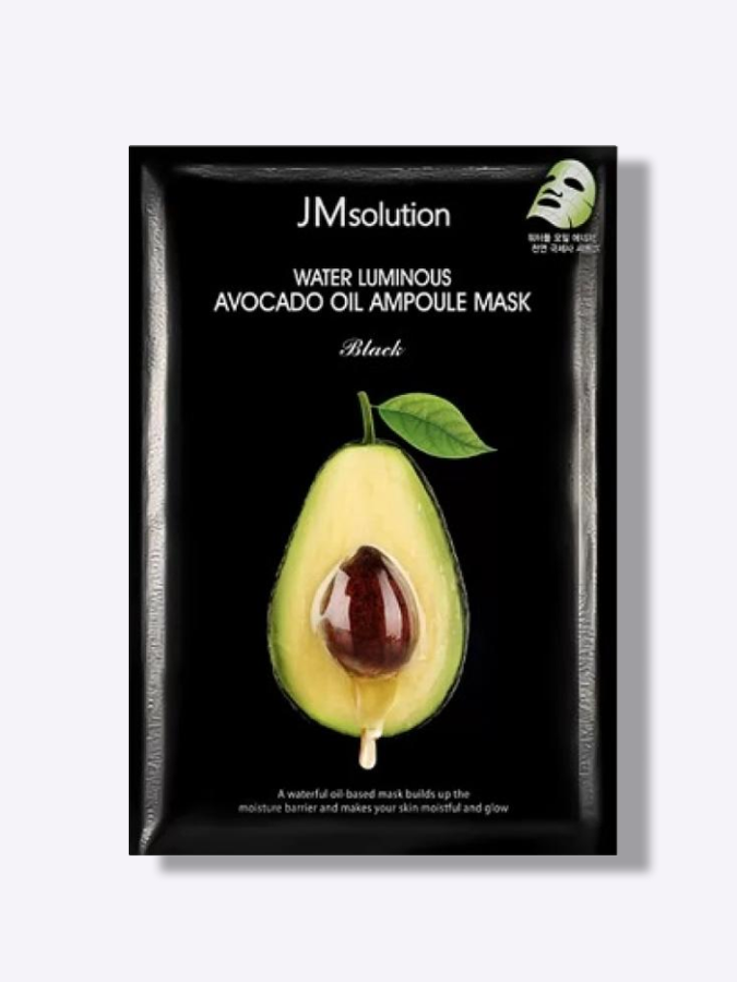 Ампульная тканевая маска с маслом авокадо JMsolution Water Luminous Avocado Nourishing in Oil Mask, 35 г