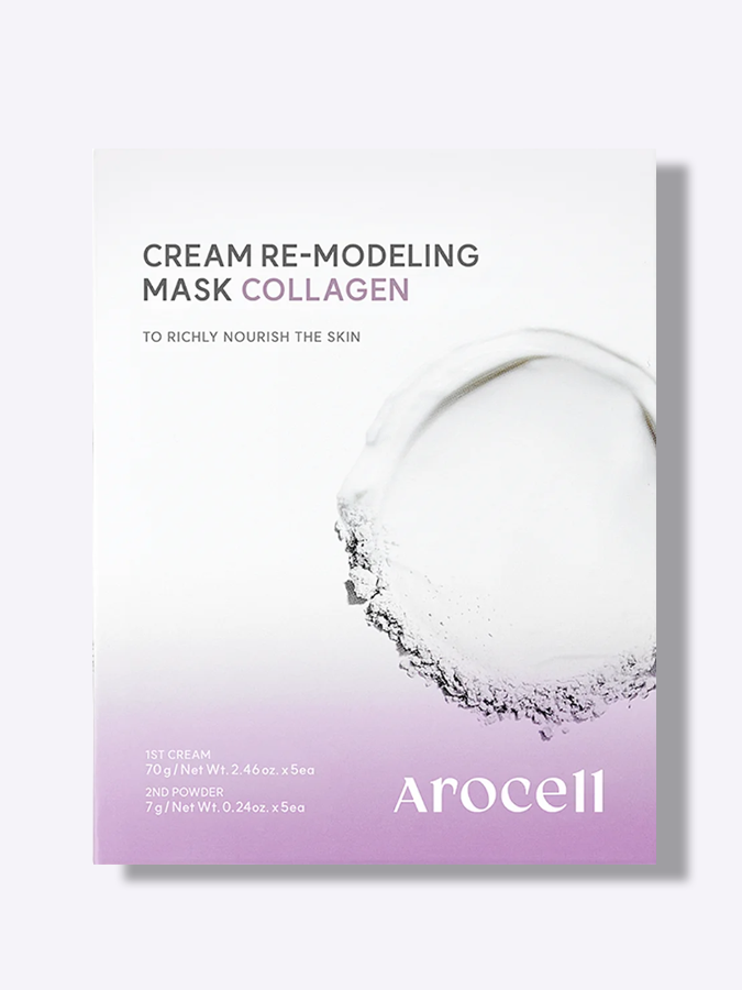 Альгинатная маска с коллагеном для упругости и сияния AROCELL Cream Remodeling Mask Collagen, 77г х 5 шт