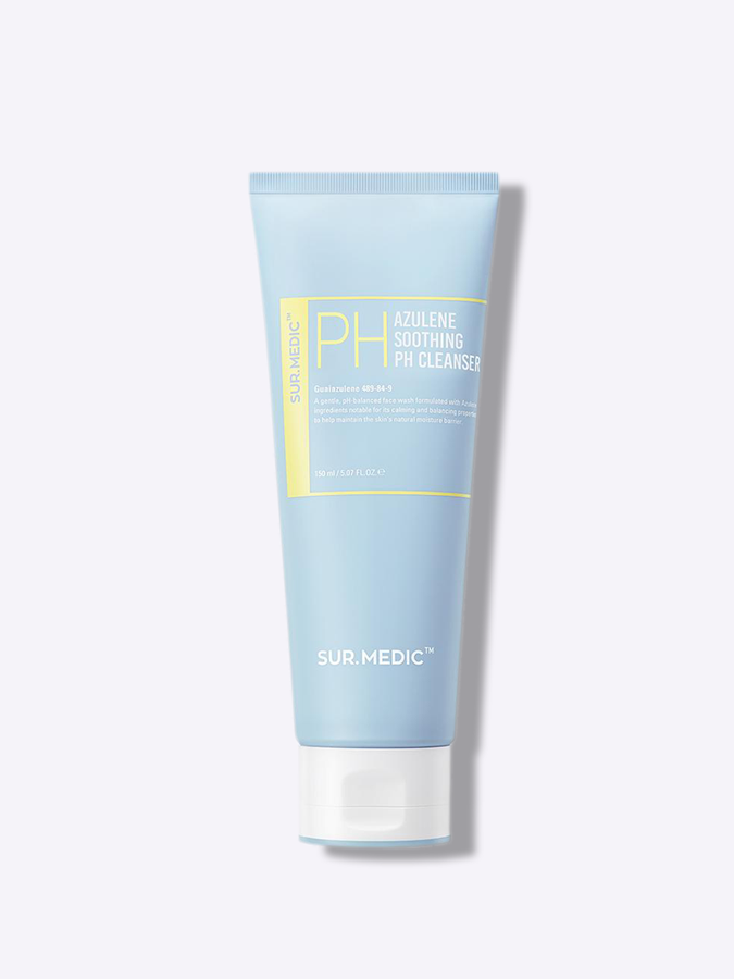 Успокаивающая пенка с азуленом SUR.MEDIC+ Azulene Soothing pH Cleanser, 50 мл