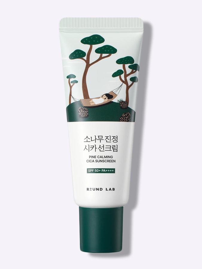 Солнцезащитный крем с сосной и центеллой для проблемной кожи SPF50 Round Lab Pine Calming Cica Sunscreen, 40 мл