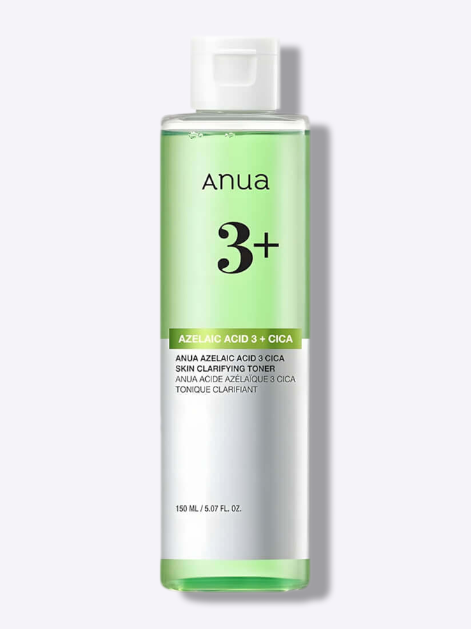 Тоник с 3% азелаиновой кислоты и центеллой ANUA Azelaic Acid 3 Cica Skin Clarifying Toner, 250 мл