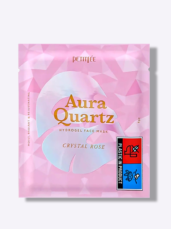 Гидрогелевая маска с жемчужной пудрой для выравнивания тона Petitfee Aura Quartz Hydrogel Face Mask, 30 мл Гидрогелевая маска с жемчужной пудрой для выравнивания тона Petitfee Aura Quartz Hydrogel Face Mask, 30 мл