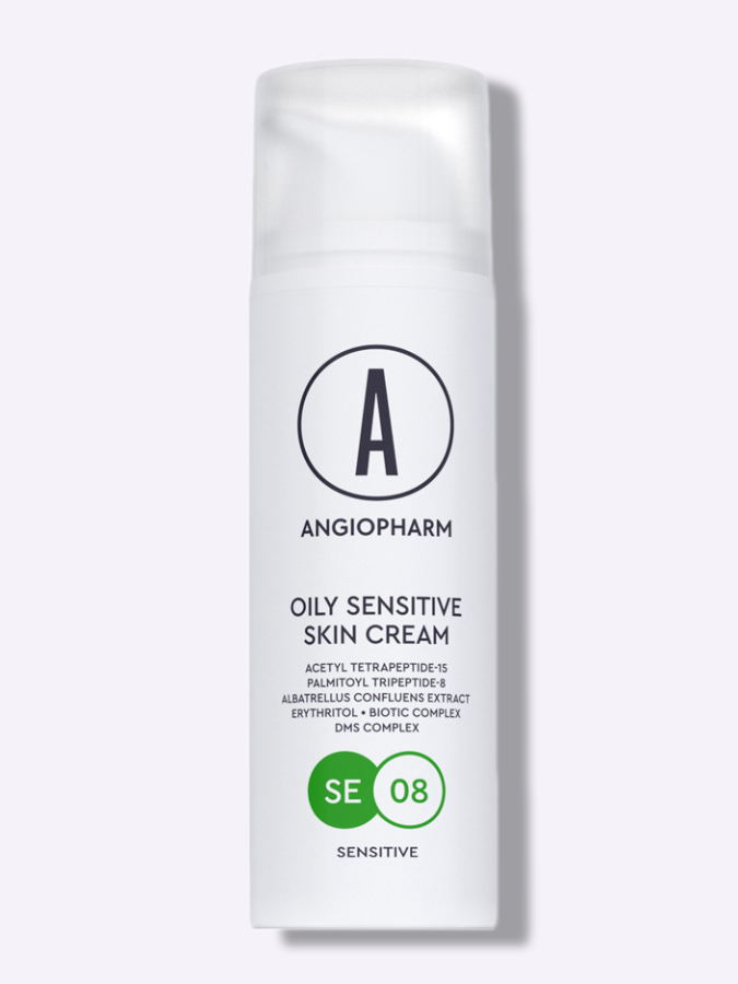 Лёгкий крем для чувствительной кожи лица ANGIOPHARM OILY Sensitive Skin Cream , 50 мл