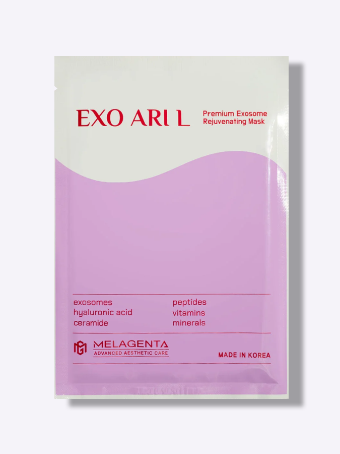 Омолаживающая маска для лица с пептидами и экзосомами Melagenta EXO ARIL Hremium Exosome Rejuvenating Mask, 1 шт 