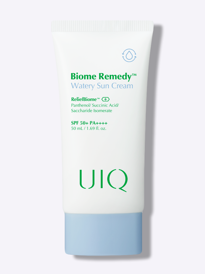 Легкий увлажняющий солнцезащитный крем с пробиотиками SPF50 UIQ Biome Remedy™ Watery Sun Cream, 50 мл