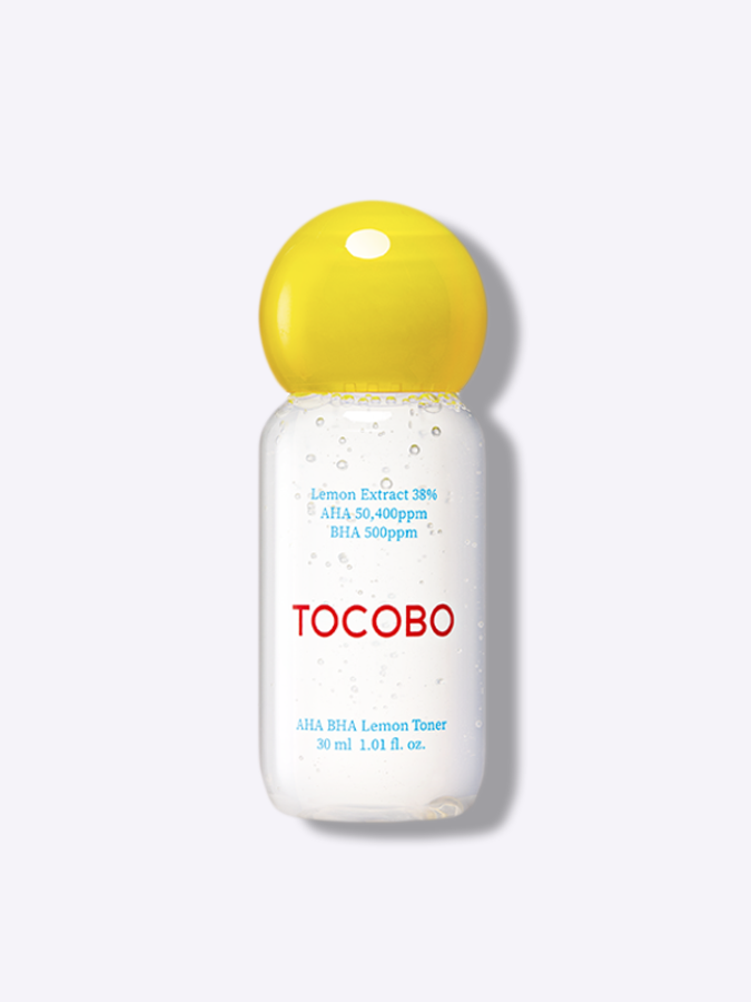 Тоник-эксфолиант с экстрактом лимона и кислотами Tocobo AHA BHA Lemon Toner, 30 мл (миниатюра)