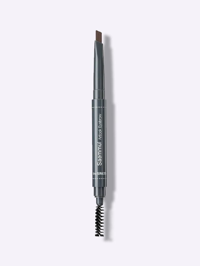 Устойчивый карандаш для бровей с щеточкой The Saem 04 Black Gray, 0.2 г