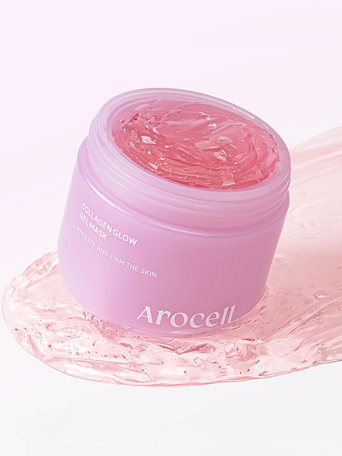 Коллагеновая гелевая маска со стволовыми клетками пиона для сияния кожи AROCELL Collagen Glow Gel Mask, 100 г
