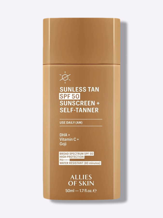 Крем-автозагар для лица с солнцезащитой ALLIES OF SKIN Sunless Tan SPF 50 Sunscreen + Self-Tanner, 50 мл