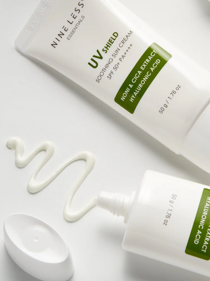 Веганский солнцезащитный крем NINE LESS Essentials UV Shield Soothing Sun Cream SPF 50+/PA++++, 50 мл