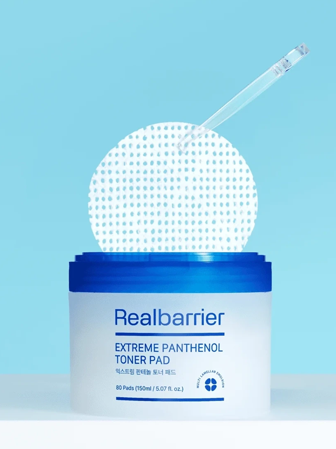 Ламеллярные восстанавливающие тонер-пэды с пантенолом Real Barrier Extreme Panthenol Toner Pad, 80 шт