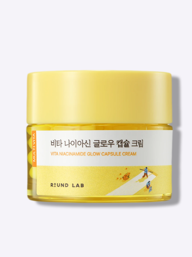 Осветляющий капсульный крем с ниацинамидом для сияния кожи Round Lab Vita Niacinamide Glow Capsule Cream, 50 мл