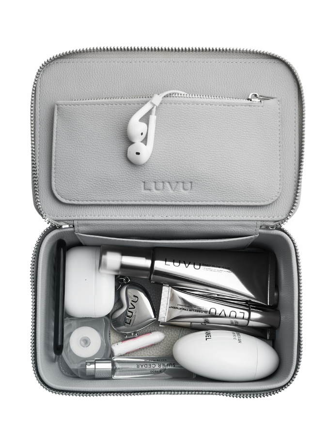 Косметичка серая LUVU, 20*12.5*11 см