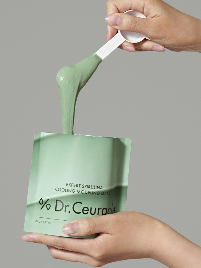 Охлаждающая альгинатная маска для лица со спирулиной Dr.Ceuracle Expert Spirulina Cooling Modeling Mask, 30 г