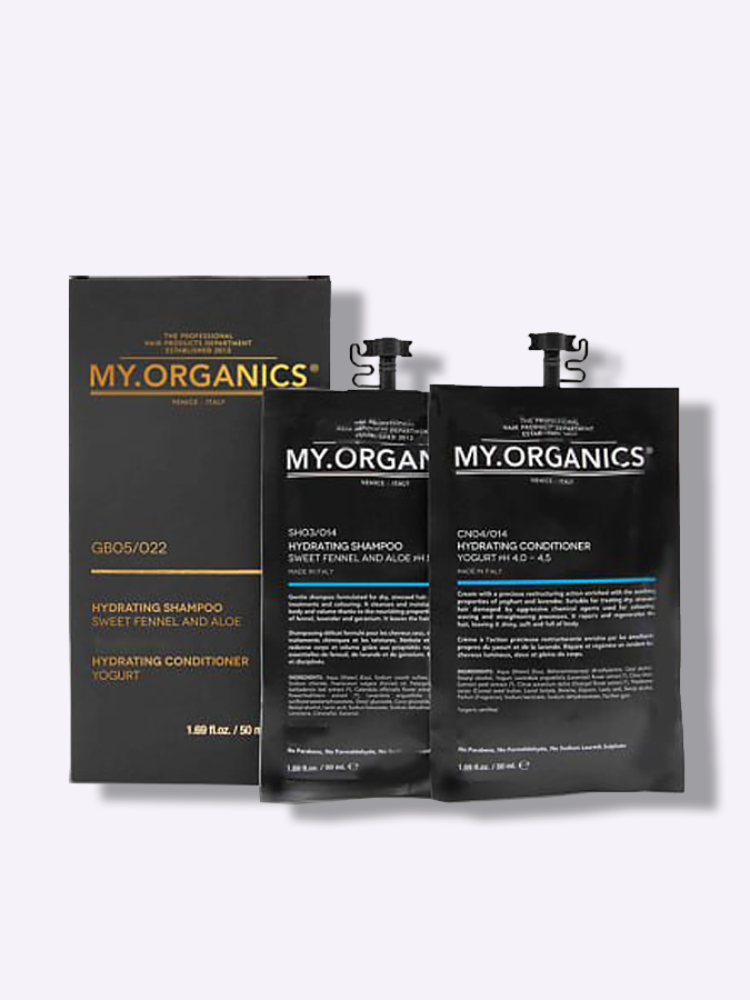 Набор для волос для знакомства и путешествий "Увлажнение" MY.ORGANICS "HYDRATING", 2 х 50 мл